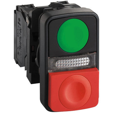 Switch Push Button N.O./N.C. DPST Flush Rectangular Button 6A 600VAC 600VDC Screw Clamp Panel Mount - XB5AW73731M5