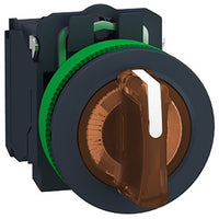 Illuminated Selector Switch, 45°, Latching Function, Screw Clamp Terminal - XB5FK135M5