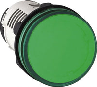 Pilot light, Harmony XB7, round green, 22mm, integral LED, faston connectors, 230.240V - XB7EV03MP3