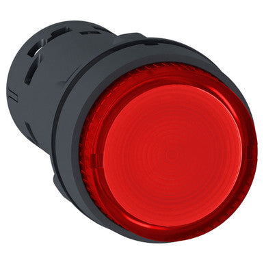 Pushbutton, latching, waistband round, red, front ring black, mounting Ø 22 mm, XB7NJ04M1 - XB7NJ04M1