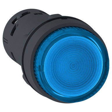 Pushbutton, groping, waistband round, blue, front ring black, mounting Ø 22 mm, XB7NW36G1 - XB7NW36G1