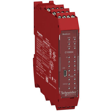 Safety Controller, Modicon Mcm, 8 Inputs 4 Outputs, Monitors Expansion Modules - XPSMCMC10804