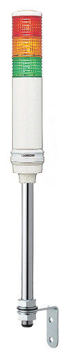 Tower Light Assembly, 100 to 240V, Red, Orange, Green, 40 mm Dia., 637 3/16 mm Height, LED - XVC4M35S