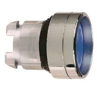 Pushbutton, groping, waistband round, blue, front ring silver, mounting Ø 22 mm, ZB4BA66 - ZB4BA66