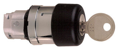 Pushbutton, waistband round, black, front ring silver, mounting Ø 22 mm, ZB4BS72 - ZB4BS72