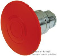 Pushbutton, waistband round, red, front ring silver, mounting Ø 22 mm, ZB4BS864 - ZB4BS864
