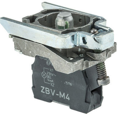 Red Light Block With Body/fixing Collar, Integral Led, 230-240VAC - ZB4BVM4