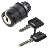 SCHNEIDER ELECTRIC ZB5AG212 Non-Illum Selector Swtch, 22mm, 2 Pos, Keyd - ZB5AG212
