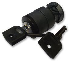 Key switch, unlit, groping, waistband round, front ring black, 3 x 45°, mounting Ø 22 mm, ZB5AG7 - ZB5AG7
