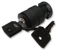Key switch, unlit, groping, waistband round, front ring black, 3 x 45°, mounting Ø 22 mm, ZB5AG7 - ZB5AG7