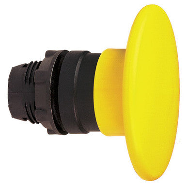 Pushbutton, groping, waistband round, yellow, front ring black, mounting Ø 22 mm, ZB5AR5 - ZB5AR5