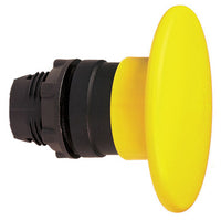 Pushbutton, groping, waistband round, yellow, front ring black, mounting Ø 22 mm, ZB5AR5 - ZB5AR5