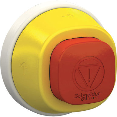 Emergency stop, rotary release, mounting Ø 22 mm, illuminated, LED: 1, red, 240 V, ZB5AS84W2M - ZB5AS84W2M