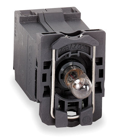 Light block with body fixing collar, Harmony XB5, plastic, with BA9s bulb, 440...480V AC - ZB5AV8