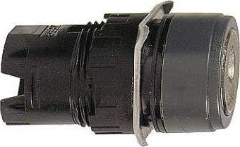 Key switch, unlit, groping, waistband round, front ring black, mounting Ø 16 mm, ZB6AGT - ZB6AGT