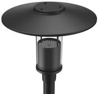 Indirect LED Post Light - Watt Selectable 40W/30W/20W/12W - Color Selectable 30K/40K/50K - 120-277V - 0-10V Dimmable - Black Finish