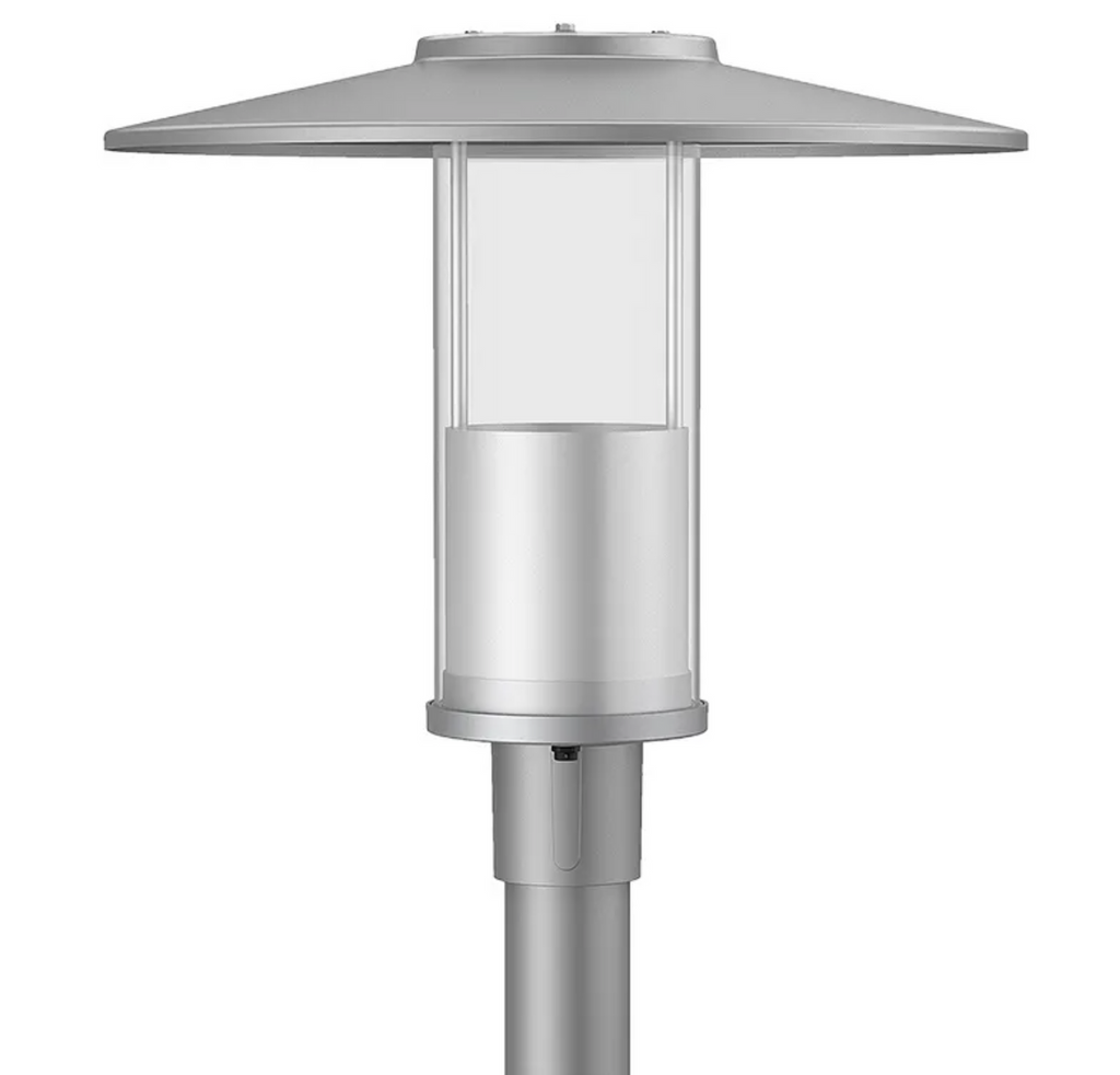 Indirect LED Post Light - Watt Selectable 40W/30W/20W/12W - Color Selectable 30K/40K/50K - 120-277V - 0-10V Dimmable - Silver Finish
