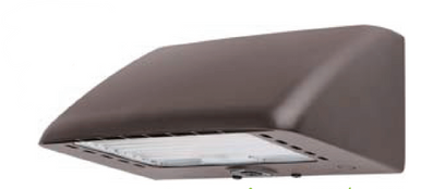 LED Cut Off Wallpack - Watt Selectable 95W/76W/57W/38W - 13800 Max Lumens - Color Selectable 30K/40K/50K - 120-277V - Bronze Finish - With Integrated Photocell