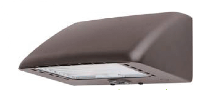 LED Cut Off Wallpack - Watt Selectable 95W/76W/57W/38W - 13800 Max Lumens - Color Selectable 30K/40K/50K - 120-277V - Bronze Finish - With Integrated Photocell