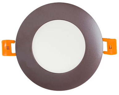 6 Inch Edge Lit Recessed LED Downlight - 12 Watt- 1000 Lumens - Color Selectable 27K/30K/35K/40K/50K - 120V - Dimmable - Black Finish - Recessed Can Not Required