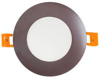 6 Inch Edge Lit Recessed LED Downlight - 12 Watt- 1000 Lumens - Color Selectable 27K/30K/35K/40K/50K - 120V - Dimmable - Oil Rubbed Bronze Finish - Recessed Can Not Required