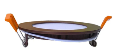 6 Inch Edge Lit Recessed LED Downlight - 12 Watt- 1000 Lumens - Color Selectable 27K/30K/35K/40K/50K - 120V - Dimmable - Black Finish - Recessed Can Not Required