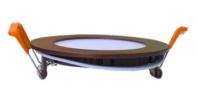 4 Inch Edge Lit Recessed LED Downlight - 10 Watt- 700 Lumens - Color Selectable 27K/30K/35K/40K/50K - 120V - Dimmable - Oil Rubbed Bronze Finish - Recessed Can Not Required