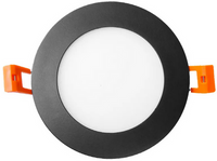 4 Inch Edge Lit Recessed LED Downlight - 10 Watt- 700 Lumens - Color Selectable 27K/30K/35K/40K/50K - 120V - Dimmable - Oil Rubbed Bronze Finish - Recessed Can Not Required
