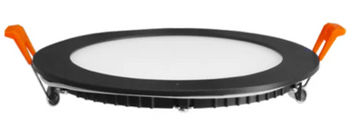 6 Inch Edge Lit Recessed LED Downlight - 12 Watt- 1000 Lumens - Color Selectable 27K/30K/35K/40K/50K - 120V - Dimmable - Black Finish - Recessed Can Not Required
