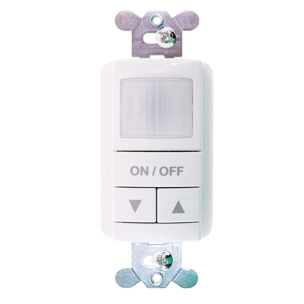 Wall Switch Sensor ,Passive Dual Technology ,Vacancy (default) or Auto-On ,Visible light programming,White