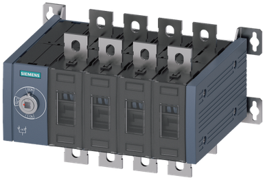 AC-23 A at 690 V: 315 A, screw mounting, front operating mechanism, at the left end, without handle, busbar connection - 3KC04400PE000AA0