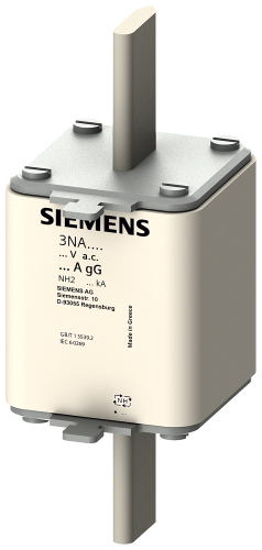 Electric Fuse, 300A, 500VAC, 440VDC, 120000A (IR), Inline/holder, NH2 - 3NA3250