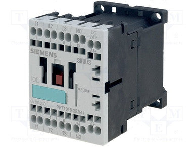 Sirius 3RT1 3 Pole Contactor, 9 A, 4 kW, 24 V dc Coil - 3RT10162BB41