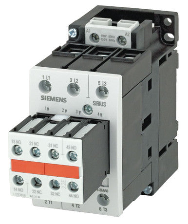 Siemens Power contactor, AC-3 50 A, 22 kW - 3RT1036-1AK64-3MA0