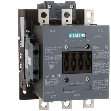 Sirius 3RT 3 Pole Contactor, 115 A, 64 kW, 23 - 26 V ac/dc Coil - 3RT1054-6AB36