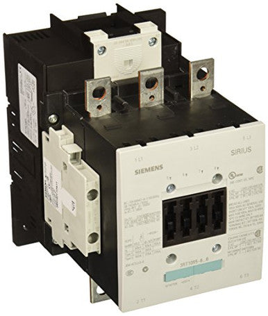 Siemens 3RT1055-6AB36, 3 Pole, 150 Amps, 23-26VAC/DC Coil, IEC Rated Contactors - 3RT1055-6AB36