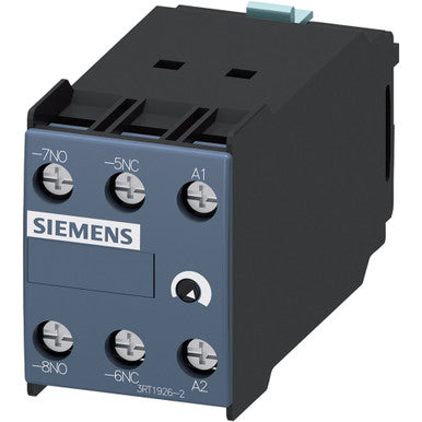 Siemens 3RT1926-2ED21, Size S0...S12 For Mounting Onto Contactors 1No + 1Nc, On-Delay, Ac 200-240 V,Setting Range 0.5 S...10 S Auxiliary Switch Block Solid-State, Time-Delayed - 3RT1926-2ED21
