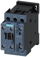 Contactor, AC-3 38A, 18.5KW/400V, 1NO+1NC, 24VAC 50/60 Hz, 3 Pole, Size S0, Screw Terminals - 3RT20281AC20