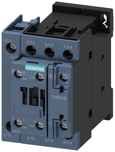 Sirius 3RT 4 Pole Contactor; 50 A; 28 kW; 110 V ac@ 50 Hz; 120 V ac@ 60 Hz Coil - 3RT23271AK60