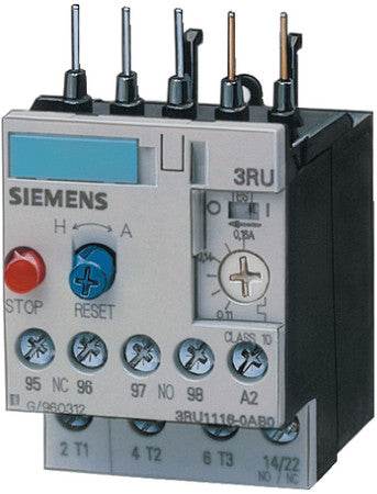 Siemens Overload, IEC, S0, CL10, 11 - 16A, Screw - 3RU11264AB0