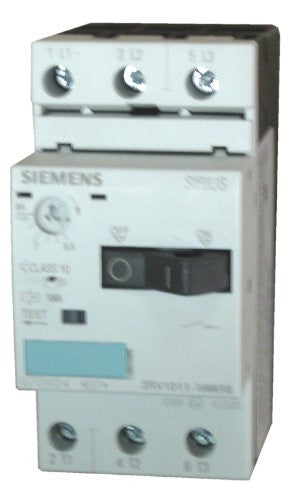SIEMENS 3RV1011-0EA10 Manual Motor Starter, 0.4 Rated Amps, 0.28-0.4 Amps Range - 3RV1011-0EA10