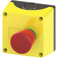 E-Stop; Twist to Reset; Red/Yellow/Black 32mm Mushroom Head - 3SB38010EG3