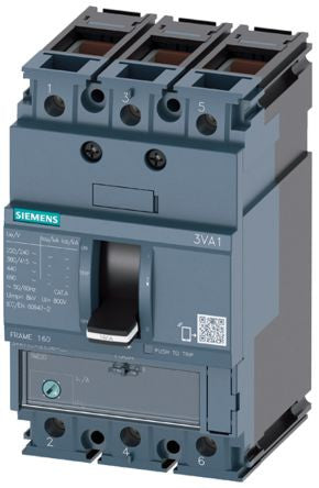 Circuit breaker 3VA1 IEC Frame 160 breaking capacity class S Icu=36 kA - 3VA1180-4EE36-0AA0