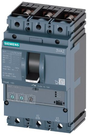 SIEMENS CIRCUIT BREAKER 3VA2 IEC FRAME 160 BREAKING CAPACITY CLASS M ICU=55KA @ 415 V 3POLE, LINE PR - 3VA2110-5HL32-0AA0
