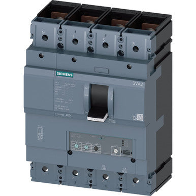 SIEMENS Molded Case Circuit Breaker: IEC FRAME 400 BREAKING CAPACITY CLASS M ICU=55KA @ 415 V 4-POLE - 3VA2340-5HL42-0AA0