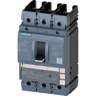 CIRCUIT BREAKER 3VA5 UL FRAME 250 BREAKING CAPACITY CLASS M 35KA @ 480V 3-POLE, LINE PROTECTION TM24 - 3VA5225-5EF31-0AA0