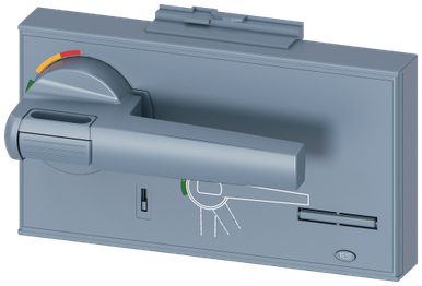 Front mounted rotary operator standard accessory for circuit breaker 3VA27 - 3VW9727-0EK11