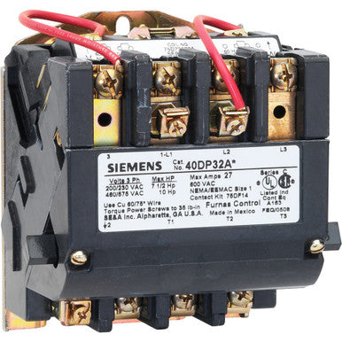 Definite Purpose Contactor, 24V DC, Non-Reversing, 3 Phase - 40DP32AS