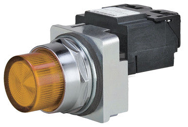 Indicator; Amber; 24 V type 757 lamp; plastic lens; 30 mm - 52PL4D9