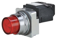 Indicator Light Red 120V Incandescent Bulb Plastic Lens - 52PL4E2
